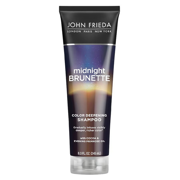 NEW John Frieda Midnight Brunette Color Deepening Shampoo for Brunettes 8.3 oz - Picture 1 of 4